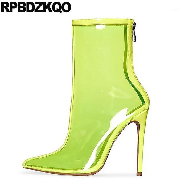 ankle high heel transparent big size pointed toe stiletto pvc boots green designer shoes women luxury 2020 clear casual fetish1, Black
ankle high heel transparent big size pointed toe stiletto pvc boots green designer shoes women luxury 2020 clear casual fetish1, Black