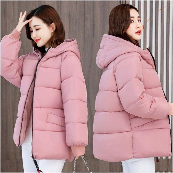 women's down & parkas women 2021 winter coat fashion jacket female cotton padded parka outerwear hooded solid thicken warm bread c01, Black
women's down & parkas women 2021 winter coat fashion jacket female cotton padded parka outerwear hooded solid thicken warm bread c01, Black