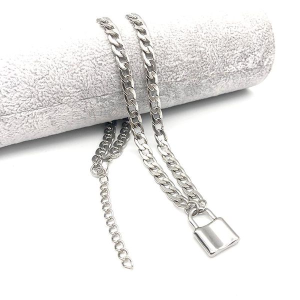 stainless steel punk necklace padlock pendant for women men simple cute necklaces chain fashion jewelry choker party daily gifts, Silver
stainless steel punk necklace padlock pendant for women men simple cute necklaces chain fashion jewelry choker party daily gifts, Silver