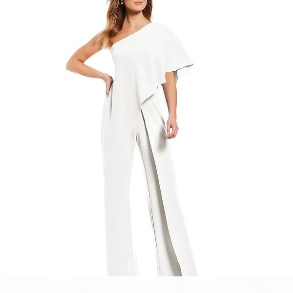 one shoulder wedding wide leg pants evening jumpsuits bridesmaid wedding romper elegant pink black sapphire blue white bridal jumpsuit, Black;white
one shoulder wedding wide leg pants evening jumpsuits bridesmaid wedding romper elegant pink black sapphire blue white bridal jumpsuit, Black;white