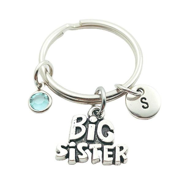keychains big sister initial letter birthstone keyring creative fashion jewelry women gifts accessories pendant, Silver
keychains big sister initial letter birthstone keyring creative fashion jewelry women gifts accessories pendant, Silver