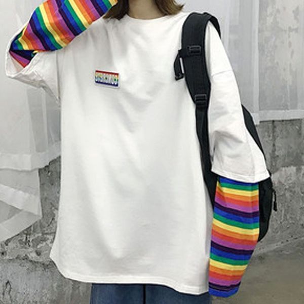 eqqtt white long-sleeved t-shirt t-shirt women's ins loose 2020 new trendy korean style bf harajuku clothes early autumn fake two-piece, Black
eqqtt white long-sleeved t-shirt t-shirt women's ins loose 2020 new trendy korean style bf harajuku clothes early autumn fake two-piece, Black