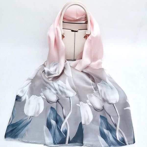 scarves 2021 long women's spring silk scarf infinity shawls and wraps women head shawl gift 55*175cm, Blue;gray
scarves 2021 long women's spring silk scarf infinity shawls and wraps women head shawl gift 55*175cm, Blue;gray
