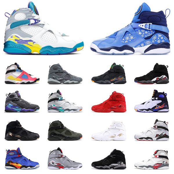 8s basketball shoes white aqua retro sports jumpman snowflake south beach quai chrome bred three peat mens trainers sneakers, White;red
8s basketball shoes white aqua retro sports jumpman snowflake south beach quai chrome bred three peat mens trainers sneakers, White;red