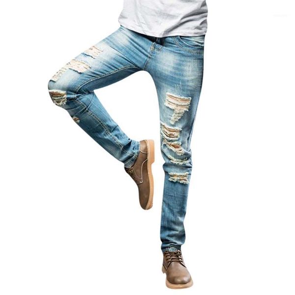 2020 new fashion men's casual autumn denim cotton straight ripped hole trousers jeans pants dropshiping w6241, Blue
2020 new fashion men's casual autumn denim cotton straight ripped hole trousers jeans pants dropshiping w6241, Blue