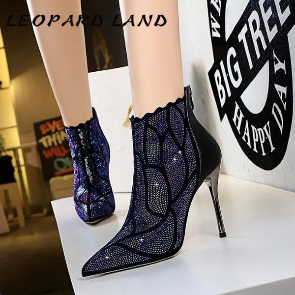 leopard land fashion banquet metal heel thin ultra-high heel pointed slimming nightclub crystal ankle boots ds-8663-81, Black
leopard land fashion banquet metal heel thin ultra-high heel pointed slimming nightclub crystal ankle boots ds-8663-81, Black