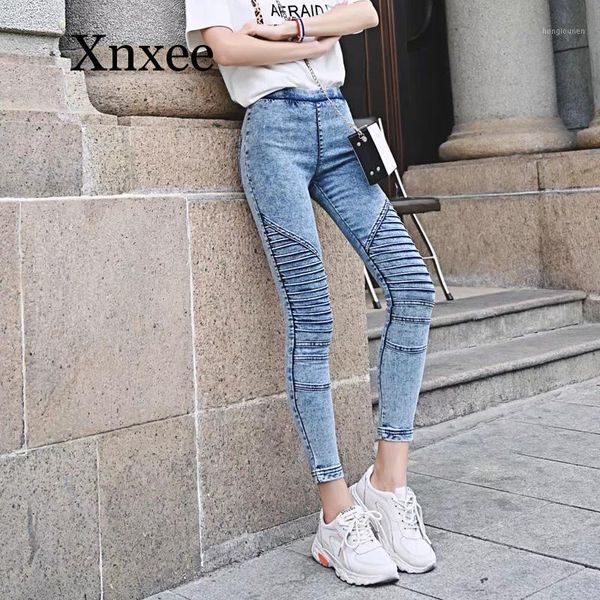 leggings autumn woman moto biker jeans vintage pleated jeans spring femme casual skinny high elastic pencil denim pants feminina1, Blue
leggings autumn woman moto biker jeans vintage pleated jeans spring femme casual skinny high elastic pencil denim pants feminina1, Blue