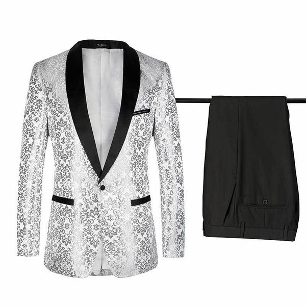 2020 suit male autumn fashion 2 trousers + blazer white wedding suits printed thin men's hombre jacket, White;black
2020 suit male autumn fashion 2 trousers + blazer white wedding suits printed thin men's hombre jacket, White;black