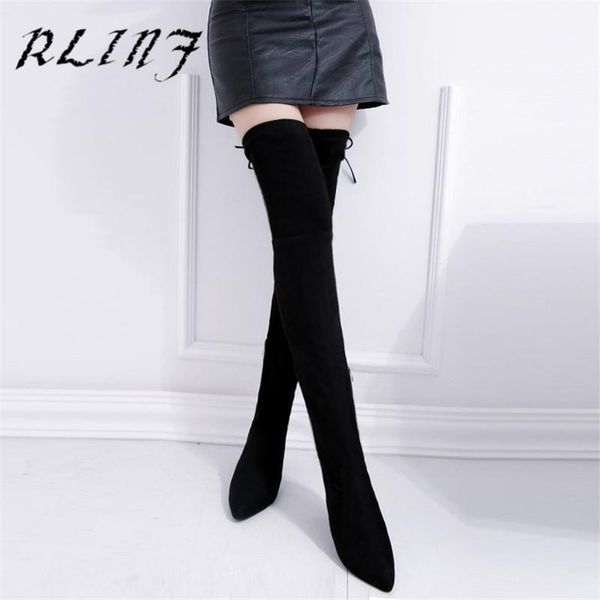 rlinf new matte thick with knee long boots female pointed high-heeled boots women's cotton1, Black
rlinf new matte thick with knee long boots female pointed high-heeled boots women's cotton1, Black