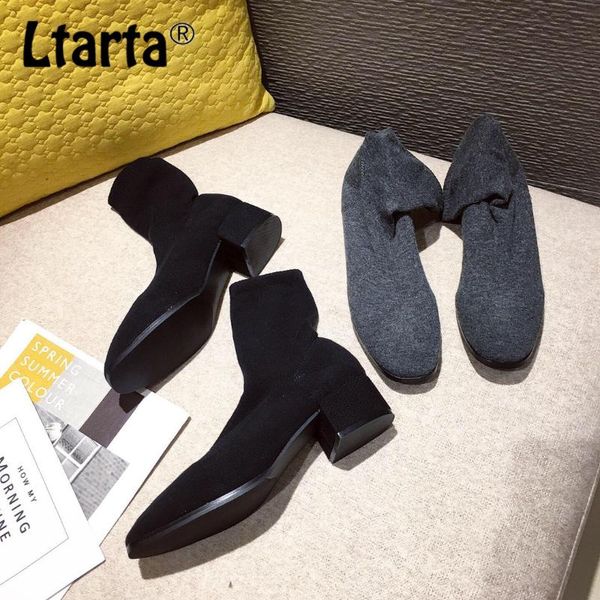 boots ltarta 2021 autumn and winter chunky-heel stretch red thin low heel sock ankle for women -228-1, Black
boots ltarta 2021 autumn and winter chunky-heel stretch red thin low heel sock ankle for women -228-1, Black