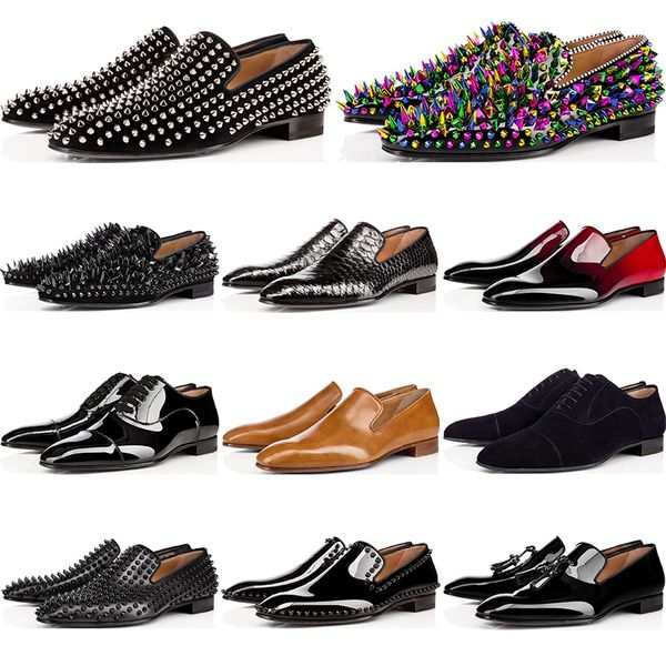 classic men luxury loafers casual shoes triple black red matte patent leather spike designer sneakers for business wedding flat bottoms
classic men luxury loafers casual shoes triple black red matte patent leather spike designer sneakers for business wedding flat bottoms