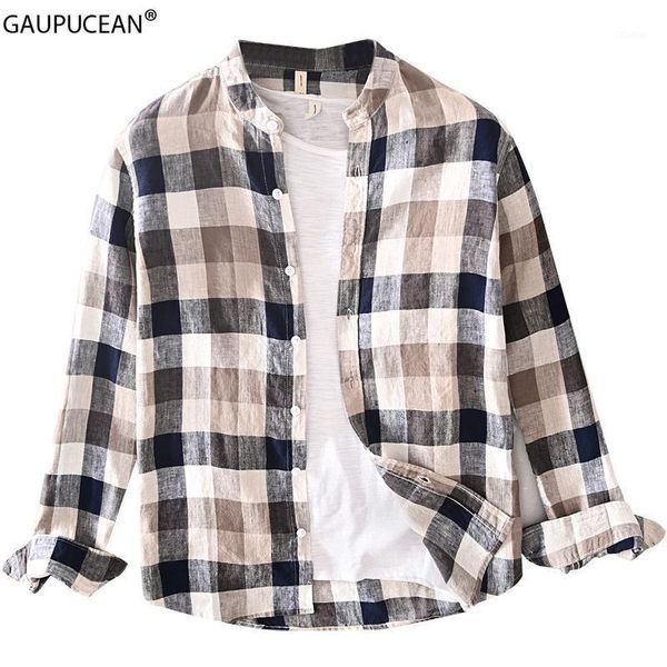men's casual shirts 100% linen cool breathable anti-static quality man shirt summer beach sun-proof male fashion plaid long sleeve men, White;black
men's casual shirts 100% linen cool breathable anti-static quality man shirt summer beach sun-proof male fashion plaid long sleeve men, White;black