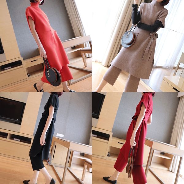 lldcz 2020 spring new pants korean style wide-leg suit women's fashion women's temperament waist knitted sweater suit fashion suit, Gray
lldcz 2020 spring new pants korean style wide-leg suit women's fashion women's temperament waist knitted sweater suit fashion suit, Gray