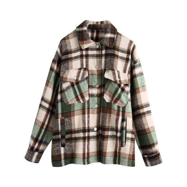ladies vintage pocket oversized plaid jacket women coat lapel collar long sleeve outerwear loose women jacket female chic 201029, Black;brown
ladies vintage pocket oversized plaid jacket women coat lapel collar long sleeve outerwear loose women jacket female chic 201029, Black;brown