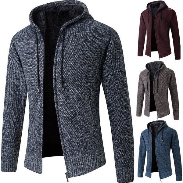 men's sweaters men sweater with a hood thick 2021 arrival winter plus velvet to keep warm zipper male knitted cardigan student coat m30, White;black
men's sweaters men sweater with a hood thick 2021 arrival winter plus velvet to keep warm zipper male knitted cardigan student coat m30, White;black
