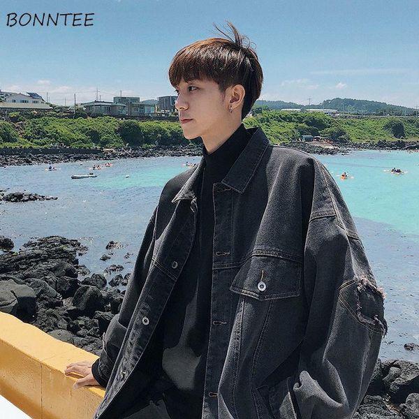 men jackets solid patch designs colorful hipster simple casual all-match bf style streetwear denim loose male coats pockets chic, Black;brown
men jackets solid patch designs colorful hipster simple casual all-match bf style streetwear denim loose male coats pockets chic, Black;brown
