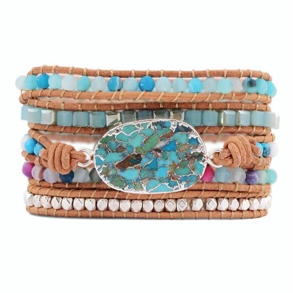 unique mixed natural stones gilded stone charm 5 strands wrap bracelets handmade boho bracelet women leather bracelet dropship y200730, Black
unique mixed natural stones gilded stone charm 5 strands wrap bracelets handmade boho bracelet women leather bracelet dropship y200730, Black