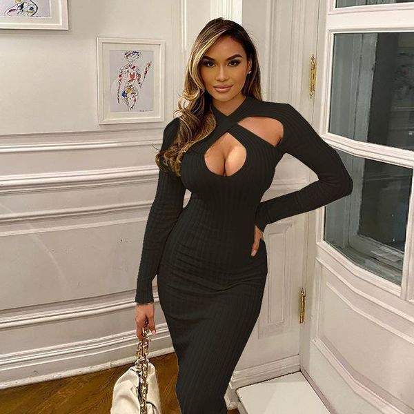 2020 woman dress autumn winter slim fashion hollow out office lady1, Black;gray
2020 woman dress autumn winter slim fashion hollow out office lady1, Black;gray