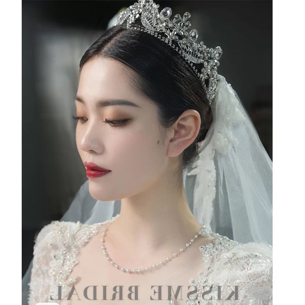 tmmodeling korean princess diamond inlaid elegant luxury headdress big wedding crown m, Silver
tmmodeling korean princess diamond inlaid elegant luxury headdress big wedding crown m, Silver
