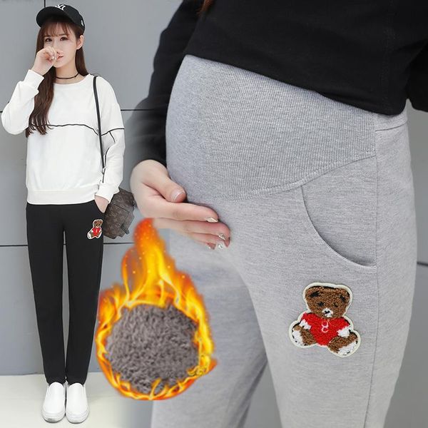 autumn winter pregnant thick cashmere legging spliced bear elastic black gray warm pant slim blended cotton pants for maternity, White
autumn winter pregnant thick cashmere legging spliced bear elastic black gray warm pant slim blended cotton pants for maternity, White