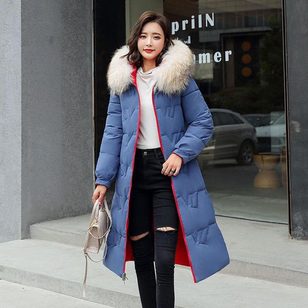 women's down & parkas winter women plus size thick warm fur collar hooded long jackets female cotton padding coats outerwear, Black
women's down & parkas winter women plus size thick warm fur collar hooded long jackets female cotton padding coats outerwear, Black