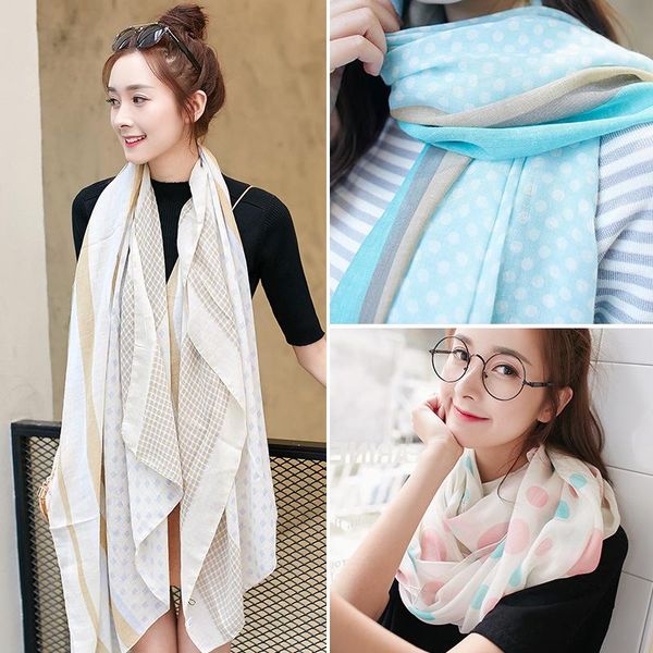 scarves korean cotton and linen style manufacturer wholesale kao yiwu dot scarf of girl can be customized to sample, Blue;gray
scarves korean cotton and linen style manufacturer wholesale kao yiwu dot scarf of girl can be customized to sample, Blue;gray