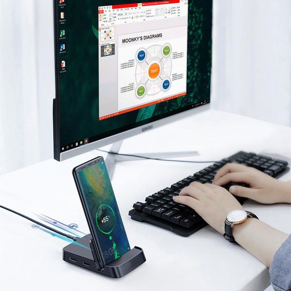 тип c до станции hdmi зарядки док-sd tf-концентратор расширения для vh99