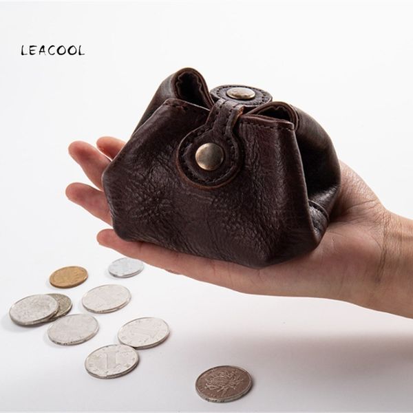leacool 100% cow cowhide classic simple handmade coin purse zipper practical cool personality genuine leather small bag lj200907, Red;black 
leacool 100% cow cowhide classic simple handmade coin purse zipper practical cool personality genuine leather small bag lj200907, Red;black