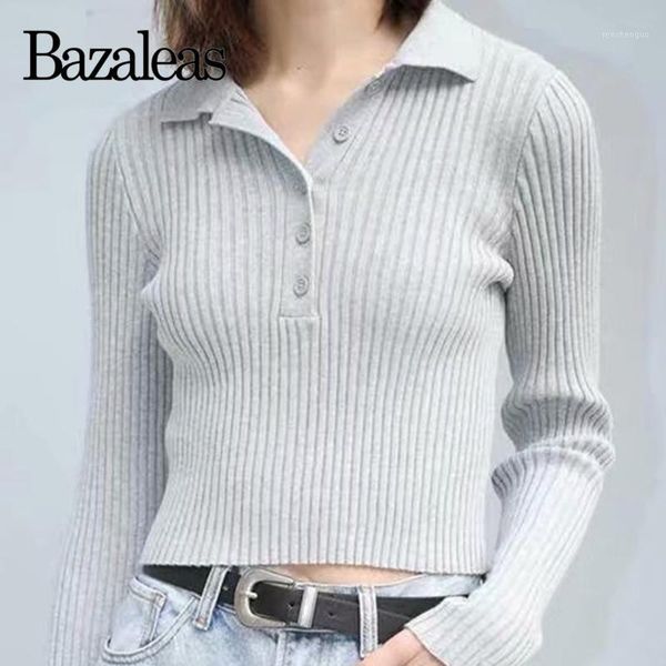 bazaleas vintage long sleeve women pull femme streetwear turn down collar knitted sweater women1, White;black
bazaleas vintage long sleeve women pull femme streetwear turn down collar knitted sweater women1, White;black