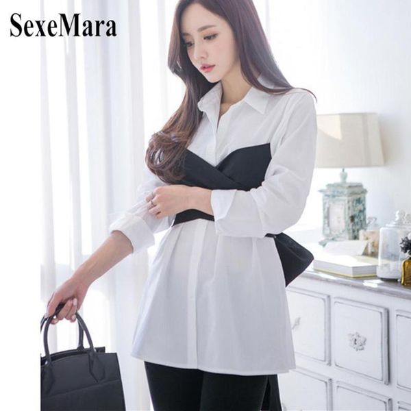sexemara 2018 autumn summer fashion new lapel long sleeve temperament tied with ribbon bow two false shirt women1, White
sexemara 2018 autumn summer fashion new lapel long sleeve temperament tied with ribbon bow two false shirt women1, White