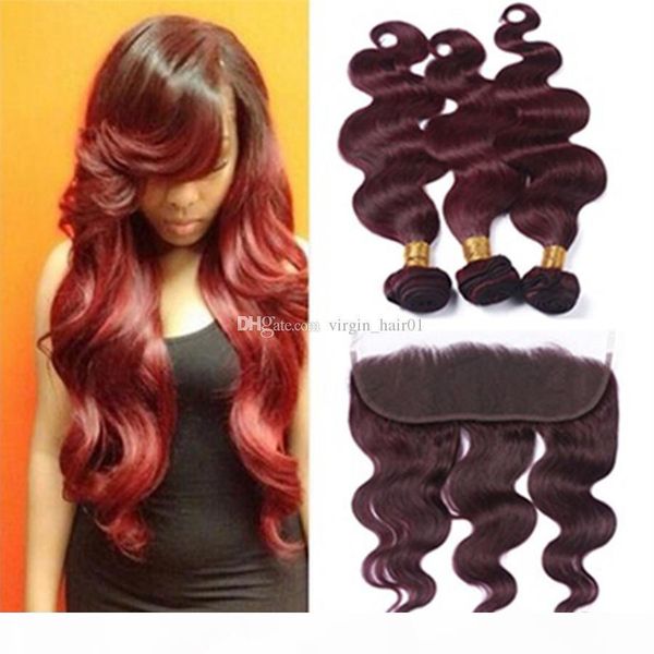 peruvian virgin hair body wave with lace frontal 3 bundles with 13x4 ear to ear lace frontal closure with bundles #99j burgundy hair, Black;brown
peruvian virgin hair body wave with lace frontal 3 bundles with 13x4 ear to ear lace frontal closure with bundles #99j burgundy hair, Black;brown