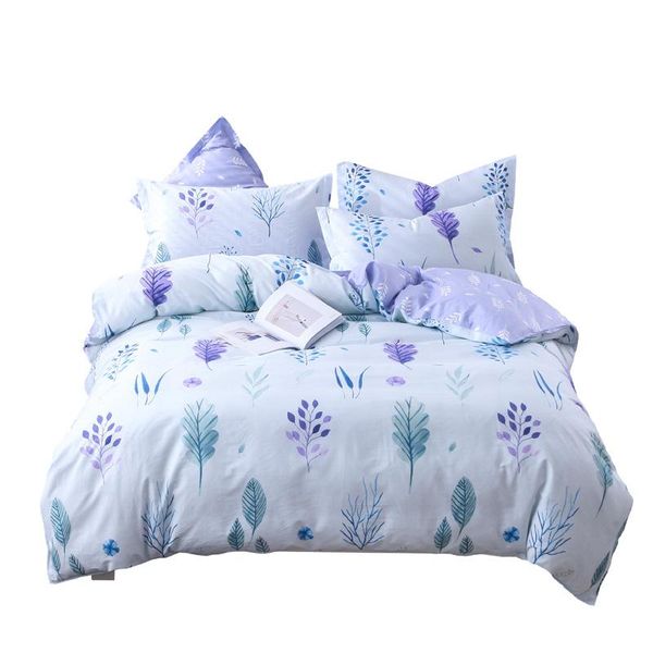 blue purple leaves 100% cotton 4pcs girls bedding sets/78"x90" 1pc duvet cover+1pc flat sheet +2pcs pillowcase
blue purple leaves 100% cotton 4pcs girls bedding sets/78"x90" 1pc duvet cover+1pc flat sheet +2pcs pillowcase