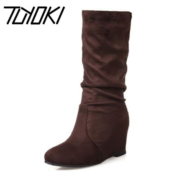 tuyoki women high heels boots inside heels winter woman shoes fur round toe mid calf boots fashion short size 34-43, Black
tuyoki women high heels boots inside heels winter woman shoes fur round toe mid calf boots fashion short size 34-43, Black