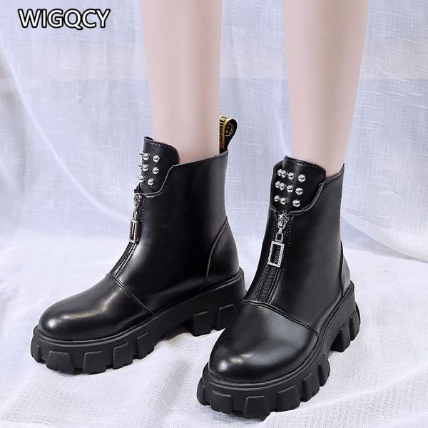 boots 2021 autumn front zipper low-tube women's round toe thick heel short fashion single shoes, Black
boots 2021 autumn front zipper low-tube women's round toe thick heel short fashion single shoes, Black