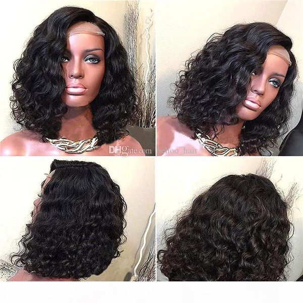 full lace human hair wig wavy short bob pre-plucked hairline brazilian virgin hair 150% density lace front wig with baby hair, Black;brown
full lace human hair wig wavy short bob pre-plucked hairline brazilian virgin hair 150% density lace front wig with baby hair, Black;brown