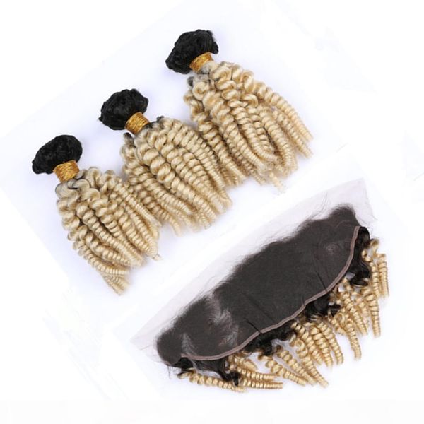 aunty funmi peruvian blonde ombre human hair 3pcs bundles with frontal closure romance curly #1b 613 ombre 13x4 lace frontal with weaves, Black;brown
aunty funmi peruvian blonde ombre human hair 3pcs bundles with frontal closure romance curly #1b 613 ombre 13x4 lace frontal with weaves, Black;brown