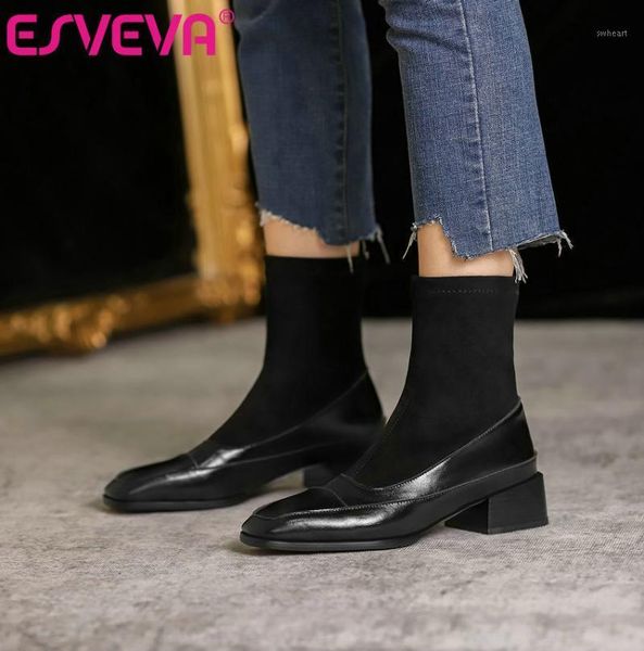 boots esveva 2021 ankle autumn winter square heel pu motorcycle med round toe casual women shoes size 34-431, Black
boots esveva 2021 ankle autumn winter square heel pu motorcycle med round toe casual women shoes size 34-431, Black