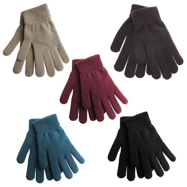 women men winter ribbed knitted full fingered gloves basic solid color thicken plush lining mittens magic thermal wrist, Blue;gray
women men winter ribbed knitted full fingered gloves basic solid color thicken plush lining mittens magic thermal wrist, Blue;gray