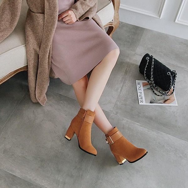 boots big size 10 women shoes ankle for ladies metal side zipper with matching color, Black
boots big size 10 women shoes ankle for ladies metal side zipper with matching color, Black
