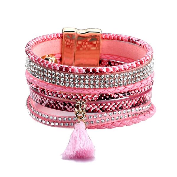 5 styles candy wide crystal pu velvet bohemia bracelet magnetic buckle bohemian tassel bracelet for women jewelry br0005, Black
5 styles candy wide crystal pu velvet bohemia bracelet magnetic buckle bohemian tassel bracelet for women jewelry br0005, Black