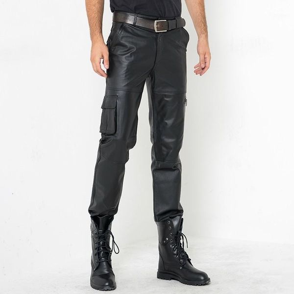 calca masculina autumn fashion casual trouser genuine leather streetwear motor style men classic zipper comfort full length pant1, Black
calca masculina autumn fashion casual trouser genuine leather streetwear motor style men classic zipper comfort full length pant1, Black