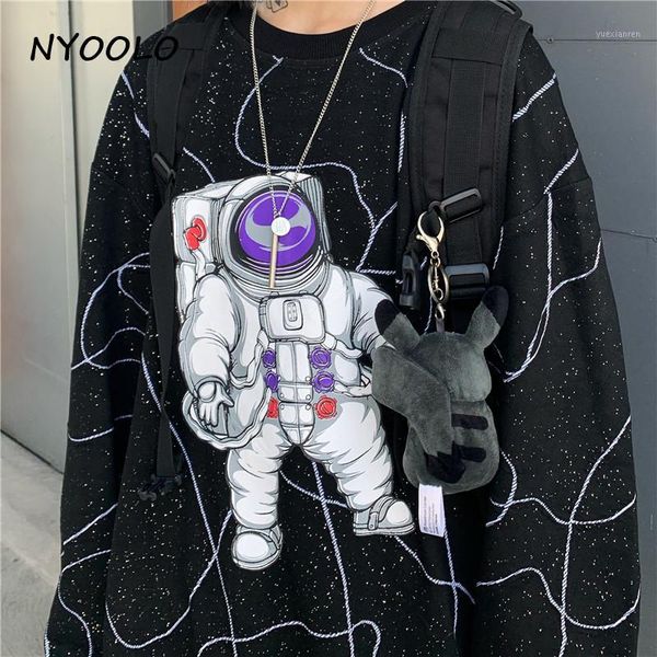 nyoolo harajuku style astronauts print loose hoody autumn streetwear long sleeve o-neck pullovers sweatshirt women men clothing1, Black
nyoolo harajuku style astronauts print loose hoody autumn streetwear long sleeve o-neck pullovers sweatshirt women men clothing1, Black