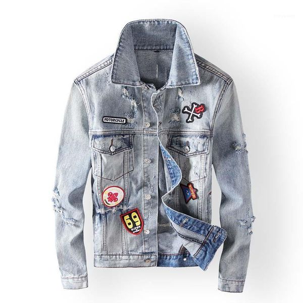 mcikkny fashion men high street ripped denim jackets printed washed jeans jackets for male streetwear size m-3xl1, Black;brown
mcikkny fashion men high street ripped denim jackets printed washed jeans jackets for male streetwear size m-3xl1, Black;brown