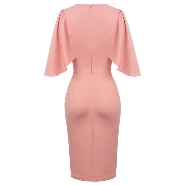 womens 3/4 ruffle sleeve crew neck fitting bodycon pencil dress casual work1, Black;gray
womens 3/4 ruffle sleeve crew neck fitting bodycon pencil dress casual work1, Black;gray