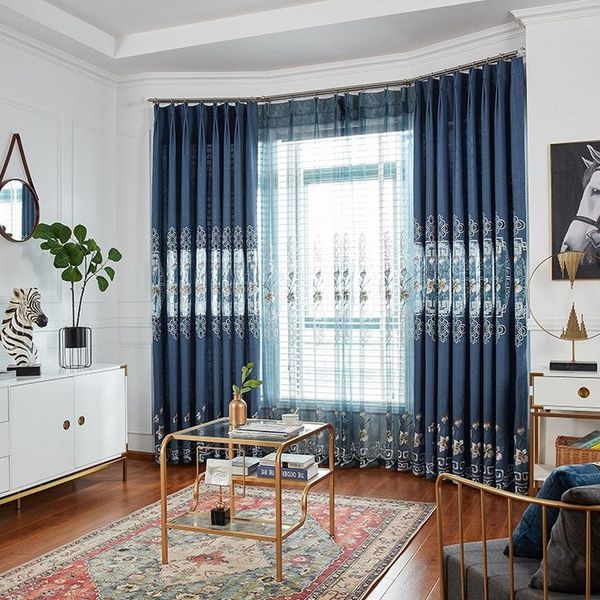 curtain & drapes european style curtains for living room bedroom blue square stitching embroidery tulle finished product customization
curtain & drapes european style curtains for living room bedroom blue square stitching embroidery tulle finished product customization