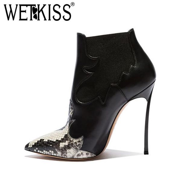 wetkiss snake fabric ankle women boots printing pointed toe footwear booties warm short plush 2020 thin high heels ladies shoes, Black
wetkiss snake fabric ankle women boots printing pointed toe footwear booties warm short plush 2020 thin high heels ladies shoes, Black