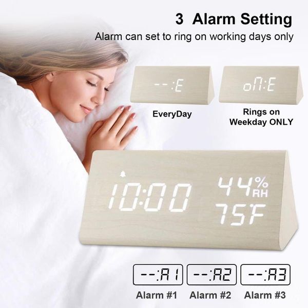 white humidity desk digital alarm clock wooden alarm clock adjustable electronic electric clocks decorative temperature detect
white humidity desk digital alarm clock wooden alarm clock adjustable electronic electric clocks decorative temperature detect