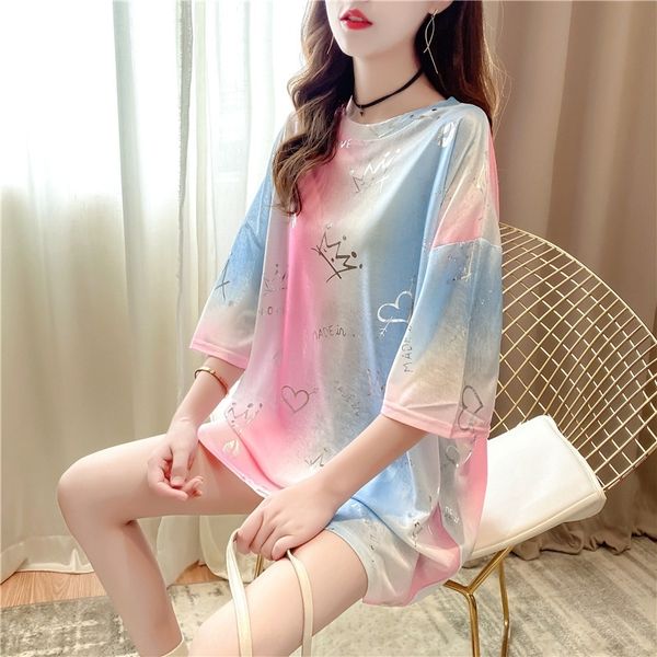 5rvn8 ins super net red gradient color short-sleeved loose women's summer korean style hipster t-shirt printed t-shirt skirt 5ss6g, White
5rvn8 ins super net red gradient color short-sleeved loose women's summer korean style hipster t-shirt printed t-shirt skirt 5ss6g, White