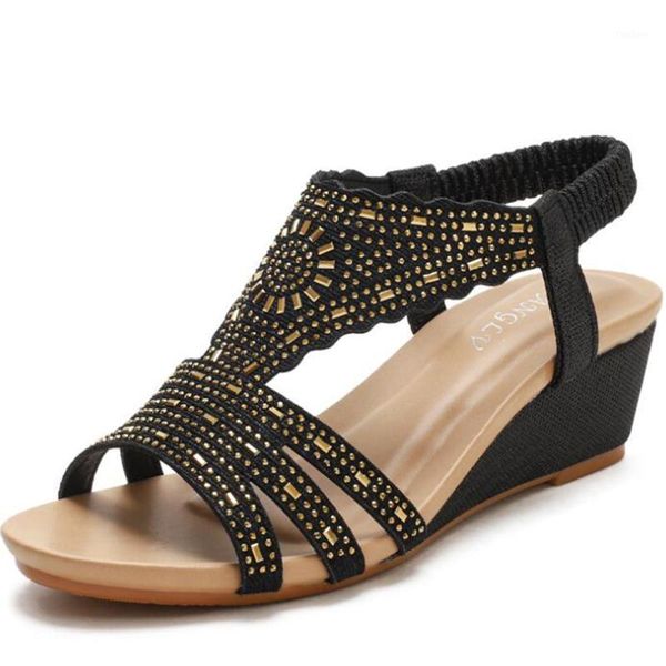 simplicity women's sandals summer casual wedges sandals fashion rhinestone open toe female roman shoes large size zy3401, Black
simplicity women's sandals summer casual wedges sandals fashion rhinestone open toe female roman shoes large size zy3401, Black