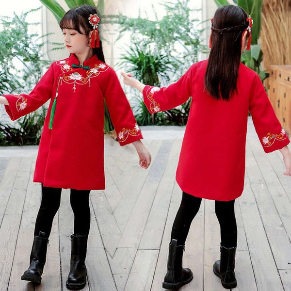cloth double faced 2020 long sve new woolen skirt winter red national qipao hanfu big girl drs 9wl9re0t, Red;yellow
cloth double faced 2020 long sve new woolen skirt winter red national qipao hanfu big girl drs 9wl9re0t, Red;yellow